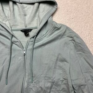 Eddie Bauer Zip Up Hoodie Womens Medium Green Full Zip Hooded Sweatshirt 4077